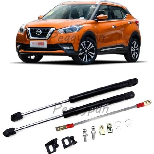 2Pcs Gas Charged Front Hood Bonnet Lift Supports Struts Springs Shocks Damper Props Fit For Nissan Kicks 2017