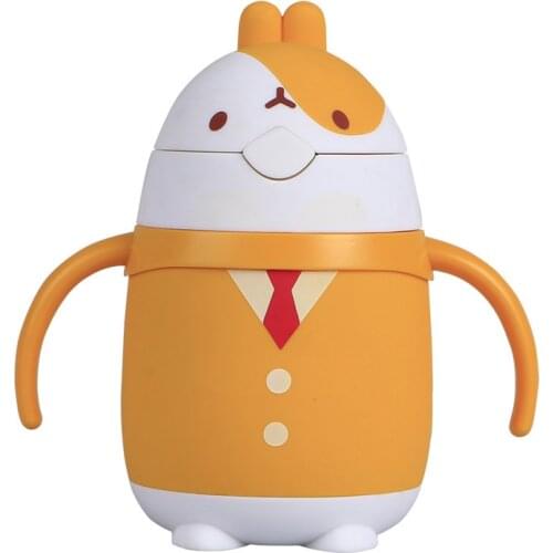 230ml Creative Rabbit Thermos Bottle Cute Baby Straws Cups Stainless Steel Insulation Cups Gift Water Bottle For Girls Boys