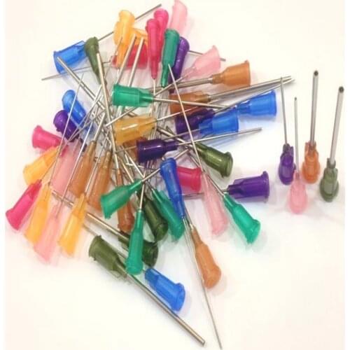 30pcs 1.5 Inch 14G -25G screw Precision Tips Liquid Dispenser Syringe Blunt Needle Steel Tube Glue Dispens