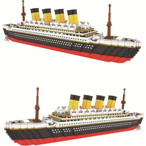 3800PCS Titanic Cruise Ship Building Block Toys DIY Ship Model Decor Assembly Assembling Module Childrens Toys Childrens Gifts
