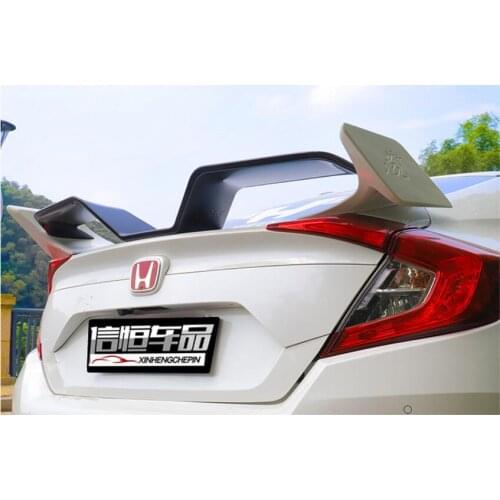 ABS Paint Car Rear Wing Trunk Lip Spoilers Fits For Honda Civic 4 door sedan 2016 2017 2018