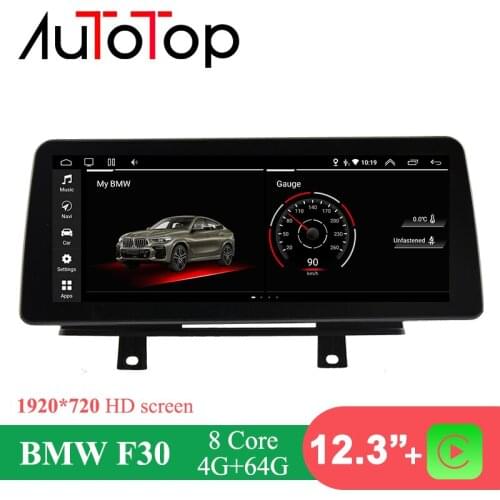 AUTOTOP 1920*720P 12.3" BMW F30 Android 10 Car Radio Auto Head Unit DVD Multimedia Player GPS For BMW 3/4 Series F30 F31 F32 F33