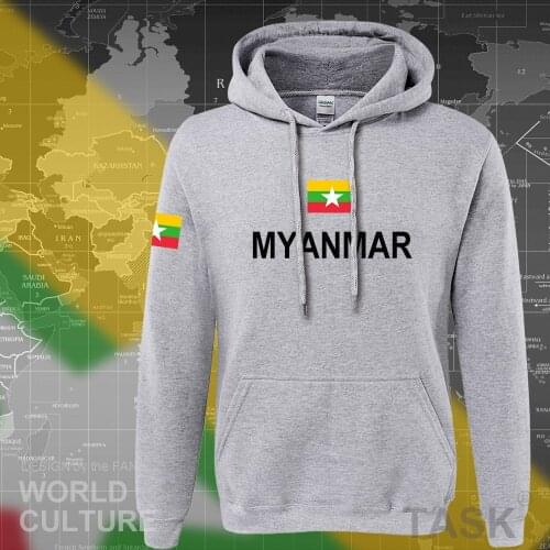 Myanmar Burmese Myanma hoodies men sweatshirt sweat new hip hop streetwear tracksuit nation footballer sporting 2017 MMR Burma