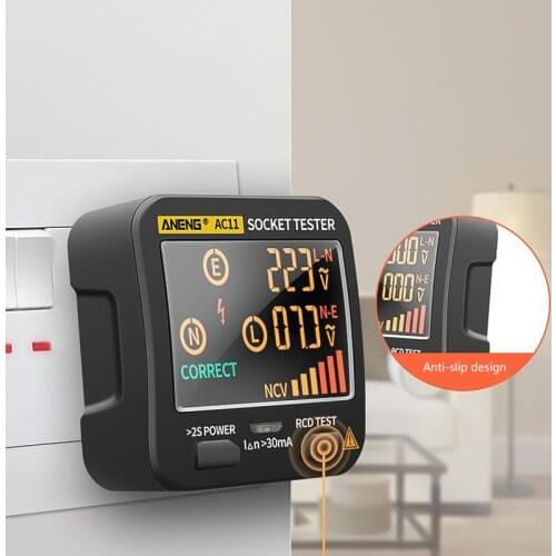 US / EU Detector Circuit Breaker Finders Instruments Outlet Ground Live Zero Line Polarity Phase Check Voltage Socket Tester