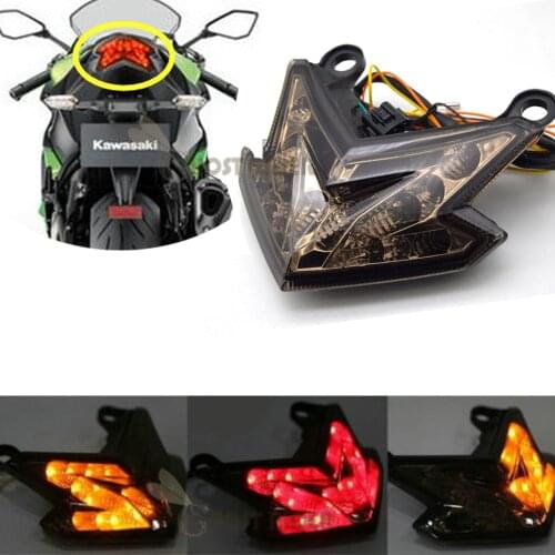 For Kawasaki Z125 Z800 ZX6R ZX636 ZX 6R 636 2013 2014 2015-2017 Rear Tail Light Brake Turn Signals Integrated LED Light