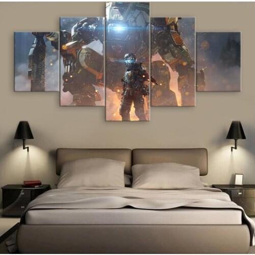 Home Decoration Wall Art Canvas Paintings 5 Pieces Apex Legends Pictures Hd Prints Modern Game Poster For Bedroom Modular Framed