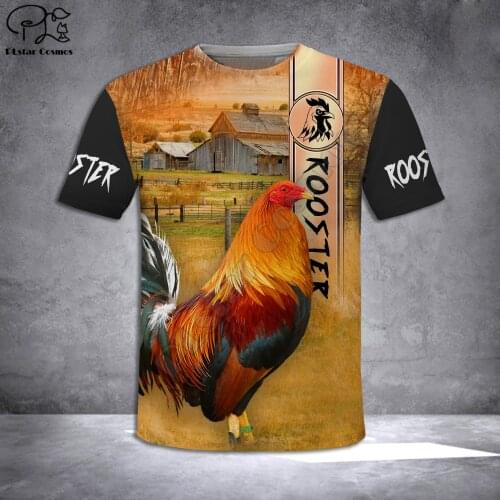 ROOSTER RANCH GRASS 3d all over Printed men t shirt hip hop Fashion Short sleeve shirt summer streetwear Unisex tshirt tops