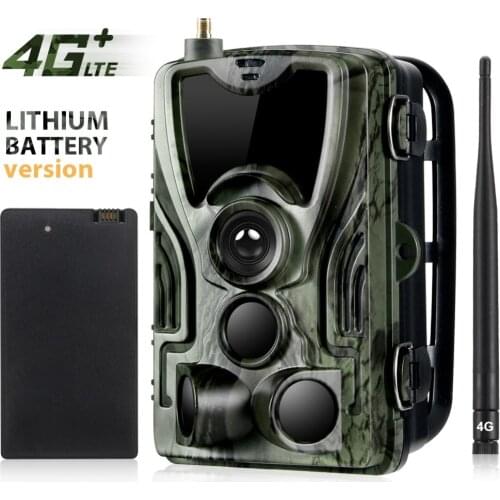 FTP SMTP 4G MMS SMS Hunting Trail Camera HC801LTE With 5000Mah Recharger Battery Wild Cellular Mobile Night Vision Surveillance