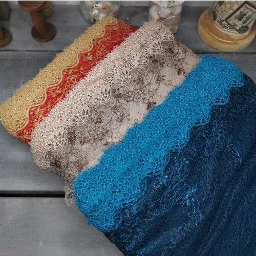 1 Meter 18 Styles Embroidered Flaral Lace Fabric Mesh Lace Applique Trim Patchwork DIY Sewing Cheongsam Dress Supplies