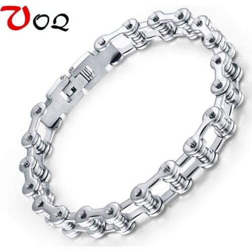 Hot Sell Fashion Motorcycle Chain Bracelet Men 316L Titanium Steel Bracelets Luxury Jewelry