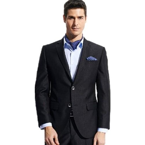 Fashion mens business suits professional suits 2-piece mens lapel suits formal occasion suits jacket+pants costume homme luxe