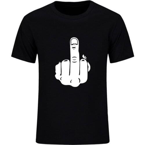 New mens Tshirt rude jokes middle finger graphics hip-hop Harajuku T shirt mens street clothing personalized cotton T-shirt