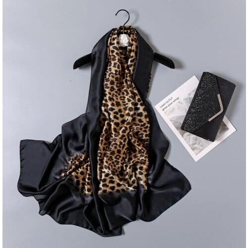 Fashion Women Scarf Silk Retro Leopard Scarves and Shawls Femme Long Bandana Foulard Ladies Boho Sjaal Hijab Pashmina Scarfs New