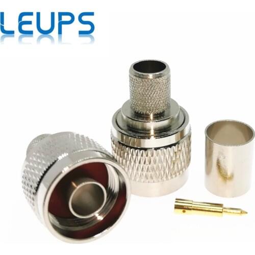 10PCS N Male Plug Crimp RG8 RG213 LMR400 50-7DFB Cable RF Connector