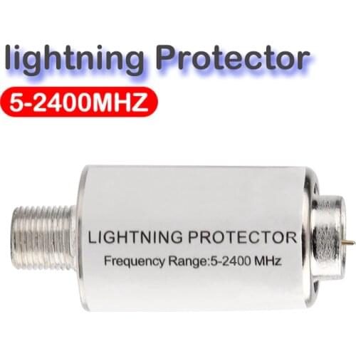 Lighting Arrester 5-2400MHz lightning Protector Satellite TV receiver Devices Lightning Arrester coaxial lightning protection TV