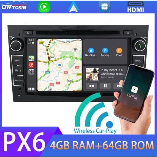 PX6 4G+64G Android 10.0 Car Multimedia Player For Opel Vivaro Meriva Vectra C B Zafira B Insignia Combo Signum Stereo GPS Radio