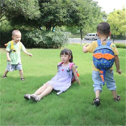 Newest Kids Dinosaur Backpack Fashion Wild Casual Boys Girls Animal Shaped Preschool Travel Daypack with Safety Leash