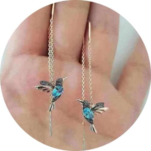 New Fashion Little Bird Drop Long Hanging Earrings For Women Elegant Girl Tassel Earring Stylish Jewelry Personality Gift