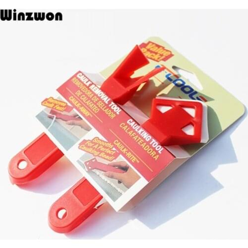 2Pcs/Set Silicone Glass Cement Scraper Tool Caulking Finishing Sealant Grout Remover Spreader Spatula Tool Household Cleaner