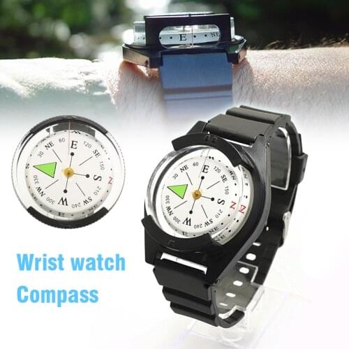 Tactical Wrist Compass Portable Waterproof Compass Watch Outdoor Survival Adventure EquipmentHiking Fishing Hunting Camping Tool