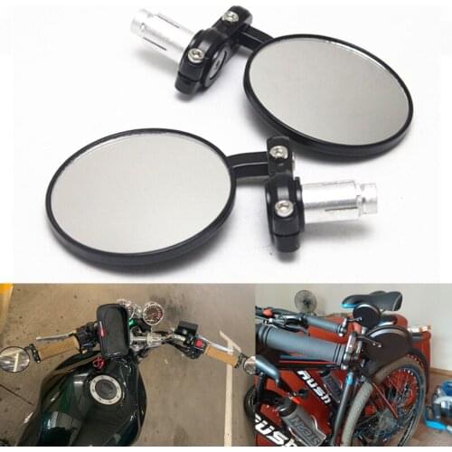 Universal Moto Bike Modified Retro Folding Motorcycle Mirror Black Billet 22mm Handle Bar Mirror Rearview Mirror High Quality