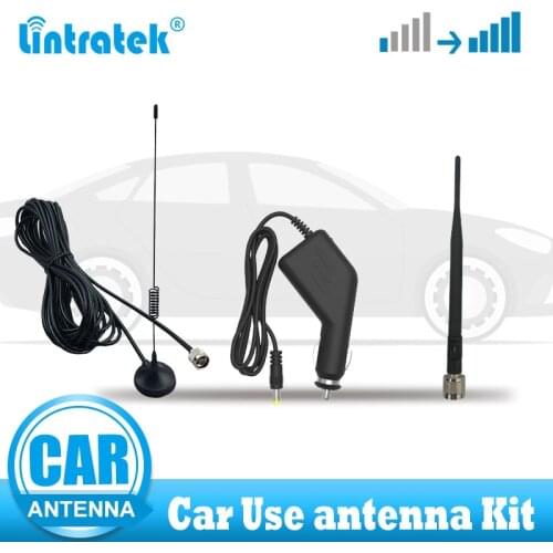 Lintratek car use 2g 3g 4g signal repeater antennas set suit for CDMA GSM DCS AWS PCS WCDMA cell phone signal booster amplifer