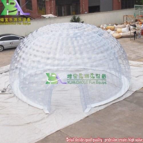 Inflatable transparent tent for advertising trade show on sale
