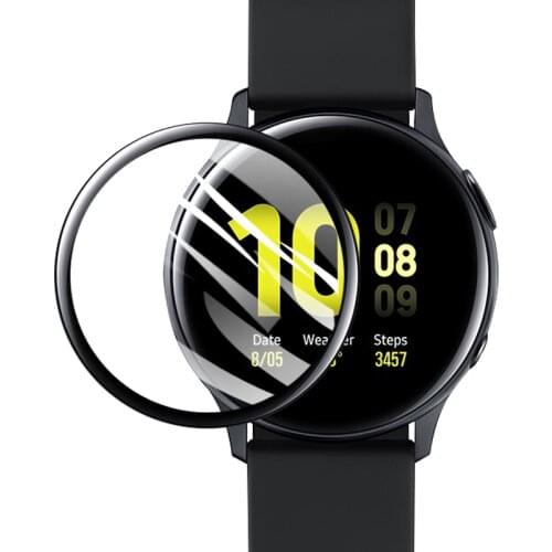 100D Screen Protectors Film Soft For Samsung Galaxy Watch Active 2 40mm 44mm Full Cover Curved Edge Protective Scratch Resistant
