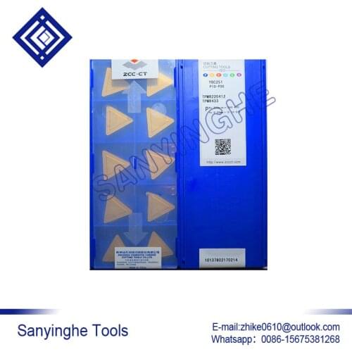 Free shipping high quality 10pcs/lots YBC251 TPMR220412 cnc carbide turning inserts