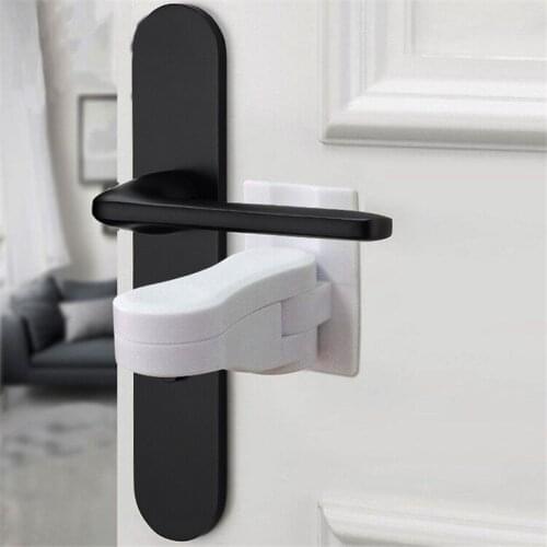 2 Pcs/Set Baby Cabinet Locks Door Level Handle With Adhesive Anti-Open Lock For Child Protection Baby Safety Accessories