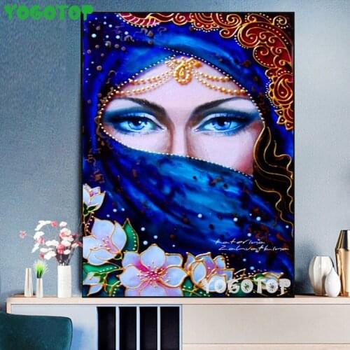 5D DIY Diamond Painting cross stitch Masked woman mosaic full square round diamond embroidery YY5308 rhinestone decor YY5308