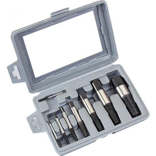8pcs Damaged Broken Screws Extractor Drill Bits Double Screw Extractor Broken Bolt Water Pipe Remover Set