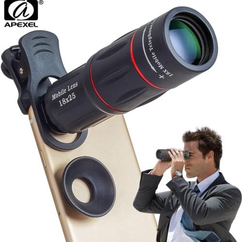 APEXEL HD18X Telescope Zoom Lens Monocular Mobile Phone Camera Lens For Camping Hunting Sports Hiking Travel For Dropshipping