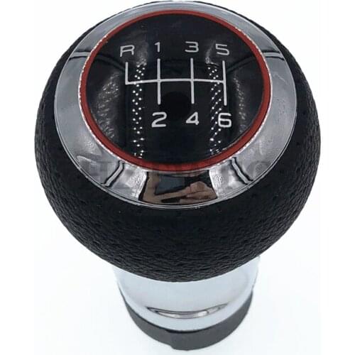 Free Shipping Car 6 Speed Leather Gear Shift Knob For Audi A4 S4 B8 8K A5 8T Q5 8R S Line 2007-2015