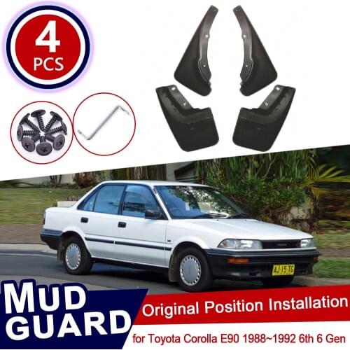 For Toyota Corolla AE90 E90 1988~1992 Mud Flaps Splash Guards Mudguards Carbon Fiber effect Mudflaps 6th 6 Gen 1989 1990 1991