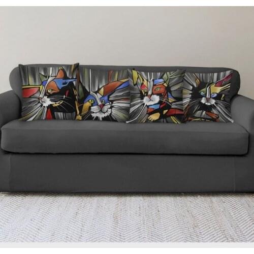 BV01046 Expressionist Cat Pillow Covers