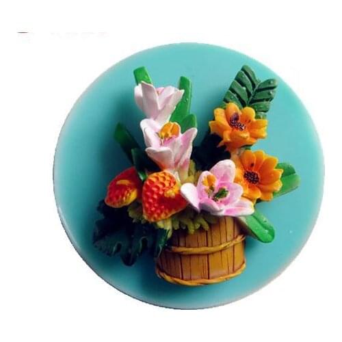 DIY Baskets modelling chocolate mold silicon fondant Cake decoration mold wholesale fondant mold