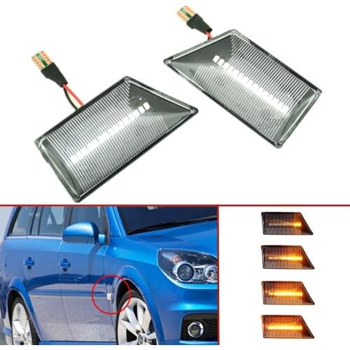 For Opel Vectra C 2002-2008 Signum 2003-2008 Led Dynamic Side Fender Marker Repeater Blinker Turn Signal Lights Lamp