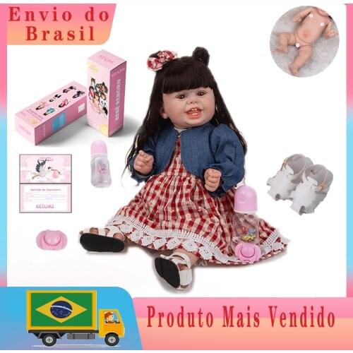 Happy 22 Inch Full Silicon Baby Dolls That Look Real Reborn Baby Toddler Doll 55cm The Descendants Dolls For Birthday Playmates