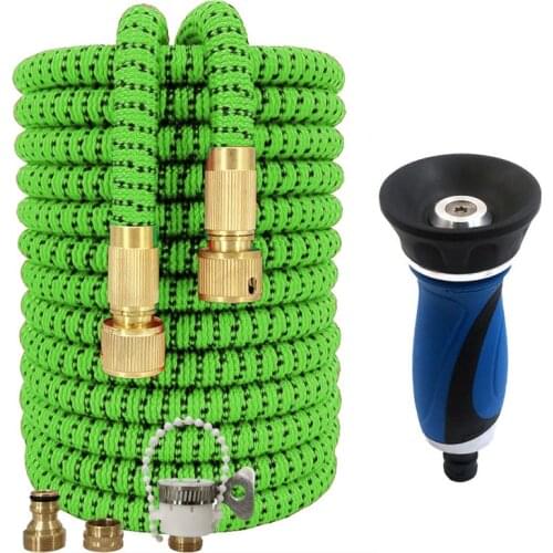 25ft-100ft Expandable Garden Hose Magic Flexible EU Water Hose Plastic Hose With Spray Gun For Watering Car Wash Spray