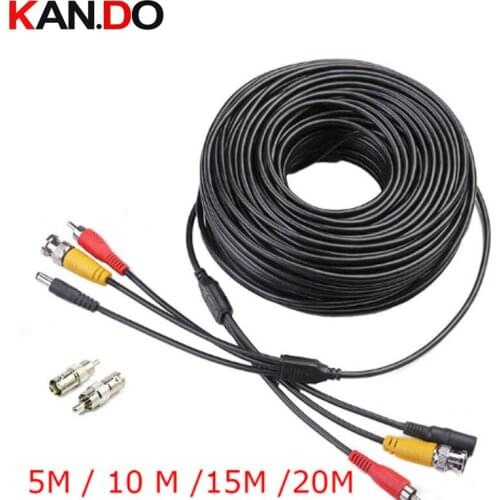 5M / 10M / 15M / 20M Security CCTV Cable BNC RCA CCTV Video Audio AV Power Cable For Surveillance Camera security transmission