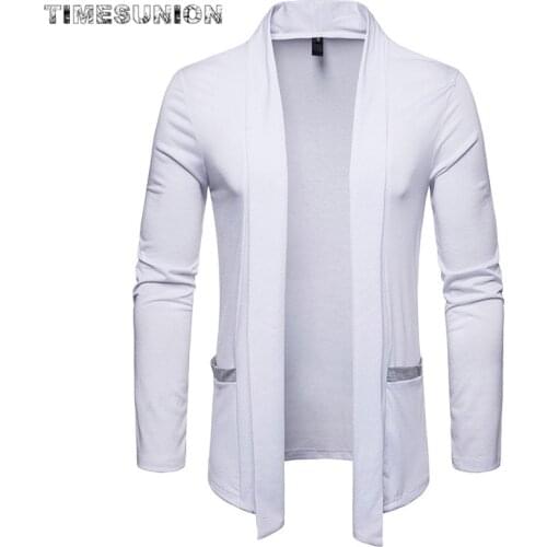 Cardigan Mens Sweaters for 2020 Spring Fashion Black Cardigan Coats Mens Brand Clothing Male Lapel Casual Knitwear for Men
