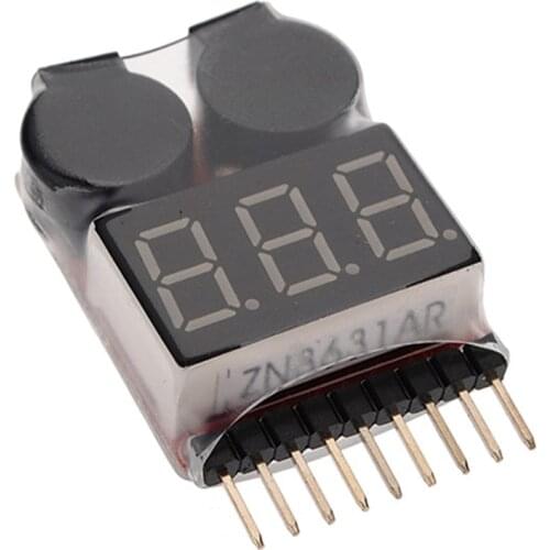 Top Selling New Arrival Special Offer Li-ion Li-Fe LiPo Battery akku Tester Low Voltage Buzzer Alarm Indicator Tester RC 1S-8S