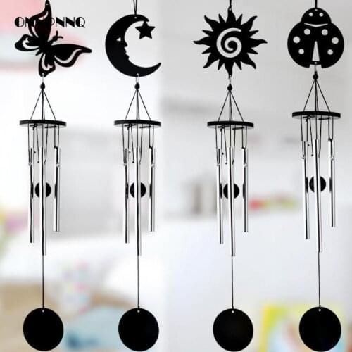 Bells Metallic Decorative Wind Chimes Butterfly Moon Interior Pendants Wind Chimes Metal Bells Crafts Trinket Home Decoration