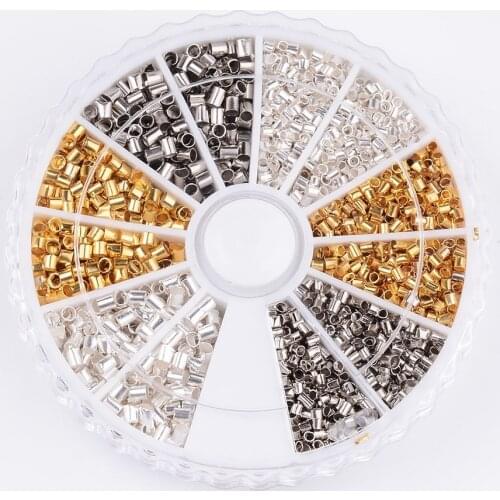 Multi-Specification Mixed Electroplating 3-Color Copper Positioning Beads Scattered Beads Handmade DIY Ornament Accessories