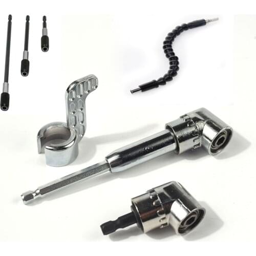 Multi-function Ratchet Screwdriver Set with Power Drill Tool Right Angle Driver Hex Magnetic Screwdriver Angled Bit Holder