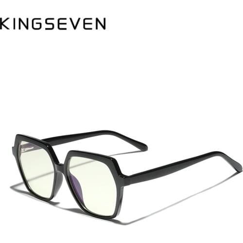 KINGSEVEN DESIGN Womens Anti Blue Ray Light Blocking Glasses UV400 Optics Glasses Frame For Computer Radiation Protection Lens