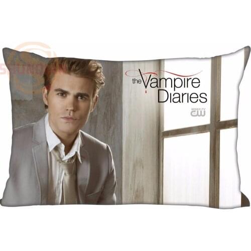 P#J41 Custom the vampire diaries #4 Rectangle Pillowcase zipper Classic Pillow Case size cm&35X45cm W#1121Y-GH41