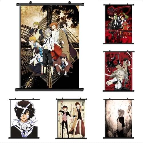 Print Pictures Canvas Home Decor Bungou Stray Dogs Poster Plastic Scroll Animation Hanging Painting Bedside Background Wall Art