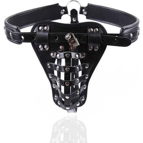 Bird Cock Cage Lock Adult Game Male PU Leather Chastity Device Cock Cage BDSM Sex Penis Rings Chastity Belt Sex Toys For Men